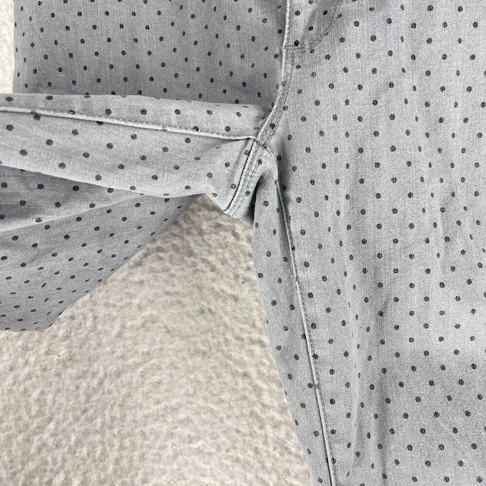 Chico's Gray Polka Dot Denim Skinny Jeans Womens Mid-Rise Casual Size XS - Picture 6 of 15